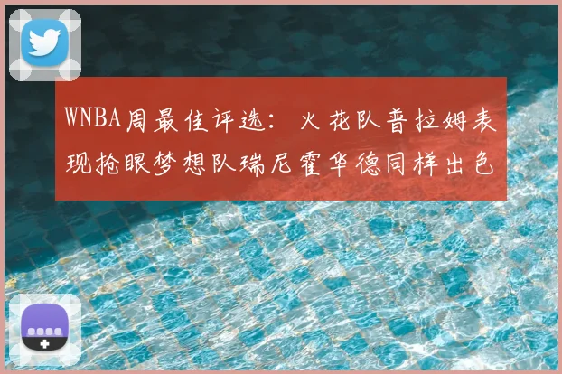 WNBA周最佳评选：火花队普拉姆表现抢眼梦想队瑞尼霍华德同样出色
