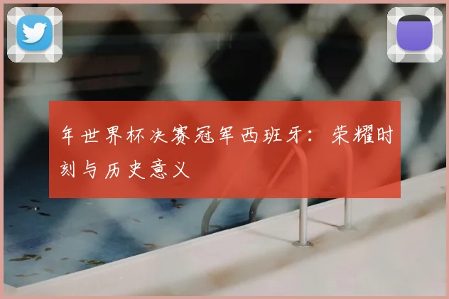 年世界杯决赛冠军西班牙：荣耀时刻与历史意义